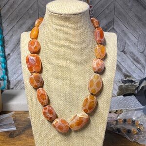 Carnelian faceted 18 inch Aprilsplace necklace